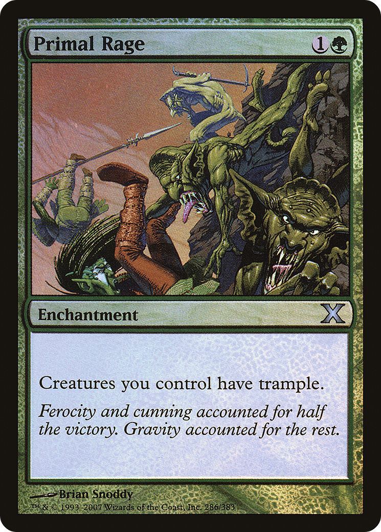 Image of Primal Rage (10E-286★) - Tenth Edition Foil
