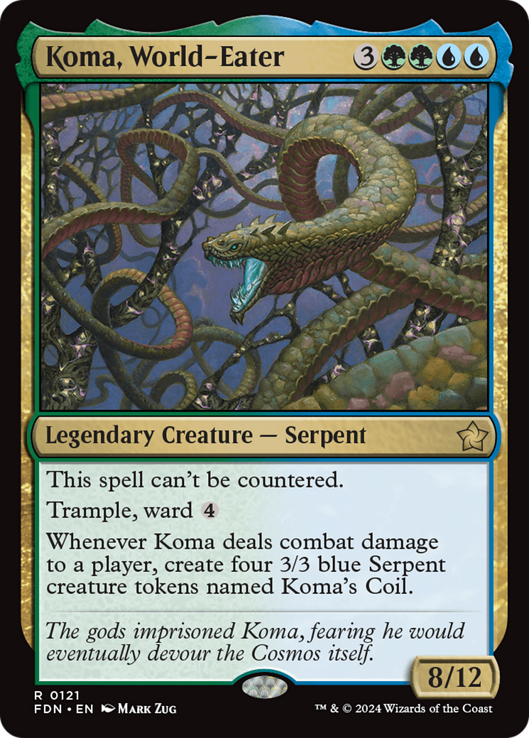 Image of Koma, World-Eater (FDN-121) - Foundations Foil