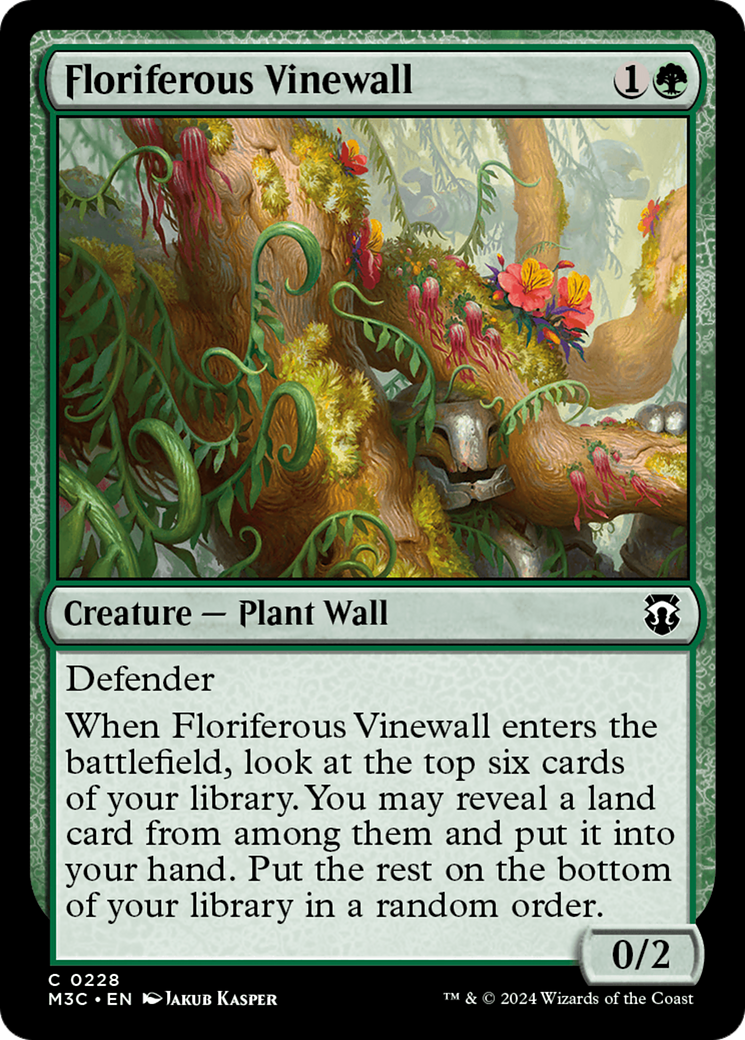 Image of Floriferous Vinewall (M3C-228) - Modern Horizons 3 Commander