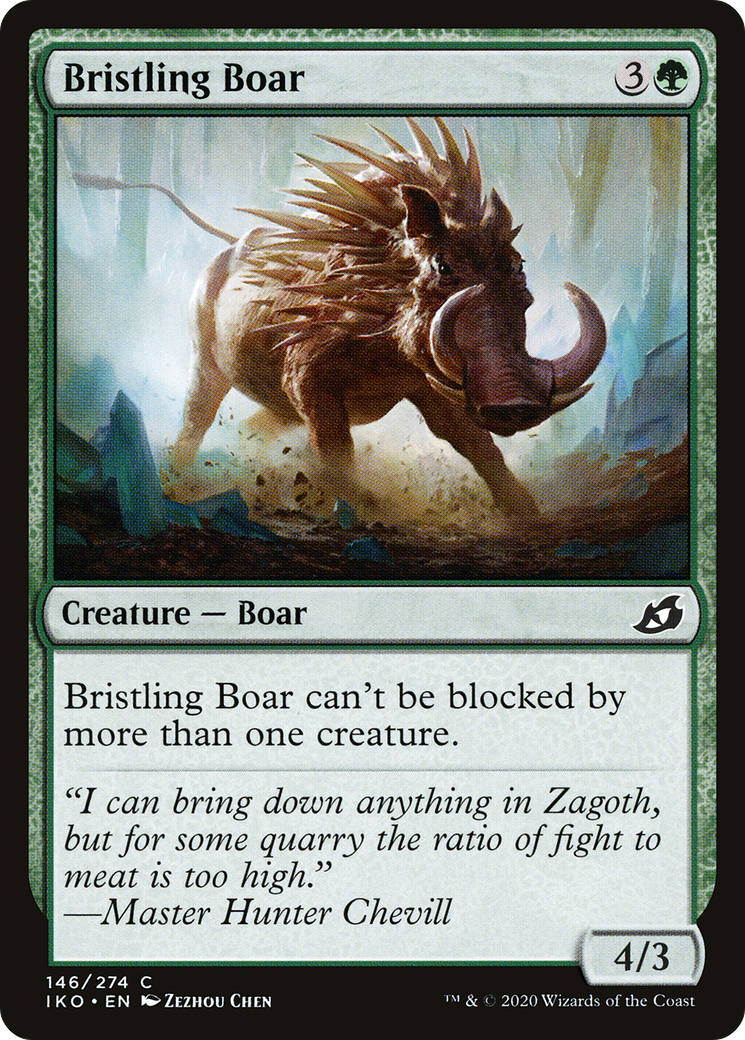 Image of Bristling Boar (IKO-146) - Ikoria: Lair of Behemoths Foil