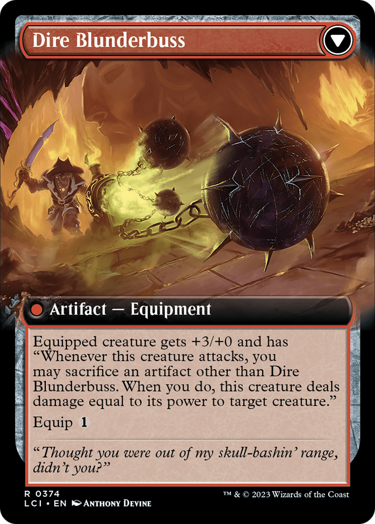 Image of Dire Flail (Extended Art) (LCI-374) - The Lost Caverns of Ixalan: (Extended Art)