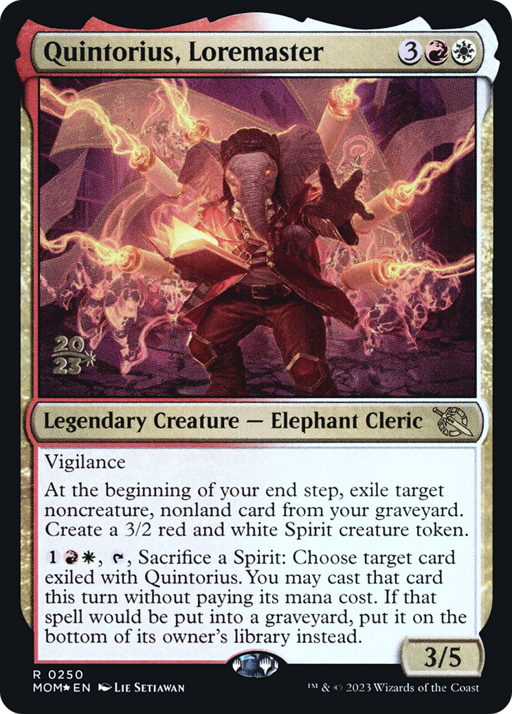 Image of Quintorius, Loremaster (PRE-250) - March of the Machine Promos Foil