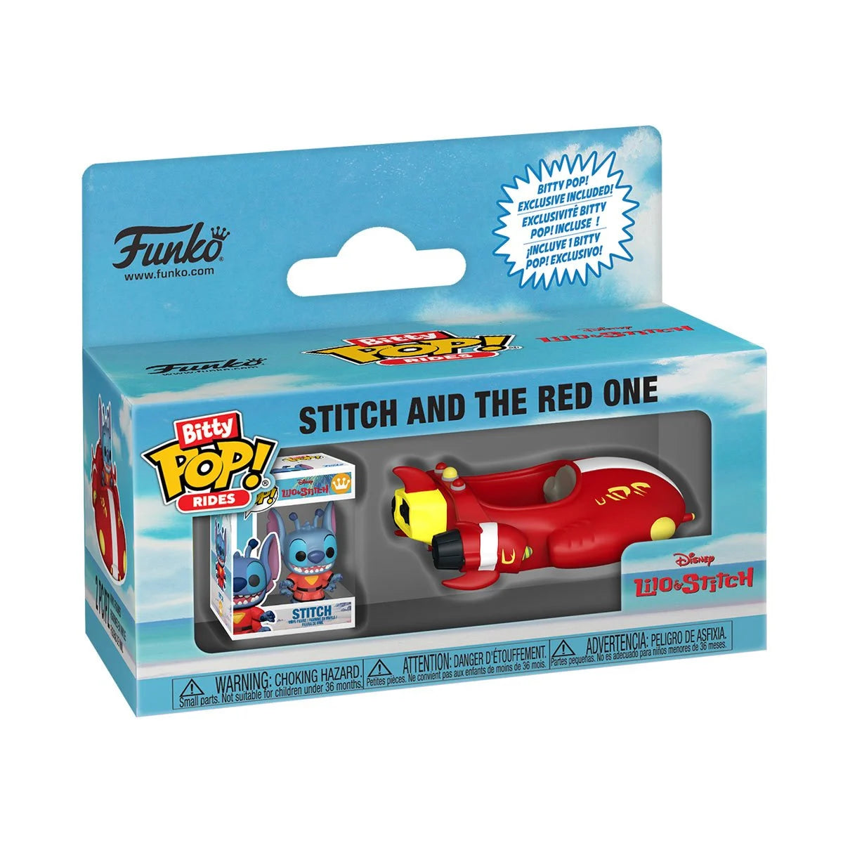 Image of Lilo & Stitch Stitch and The Red One Funko Bitty Pop! Ride