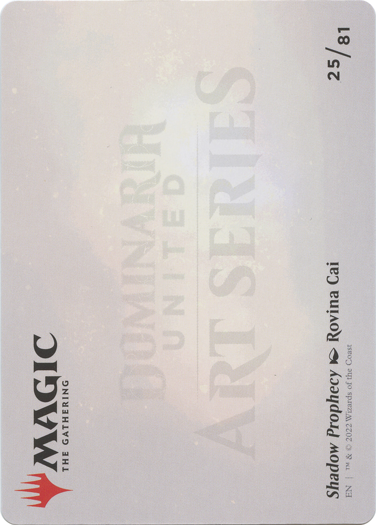 Image of Shadow Prophecy // Shadow Prophecy (ADMU-025) - Dominaria United Art Series (Borderless) Foil