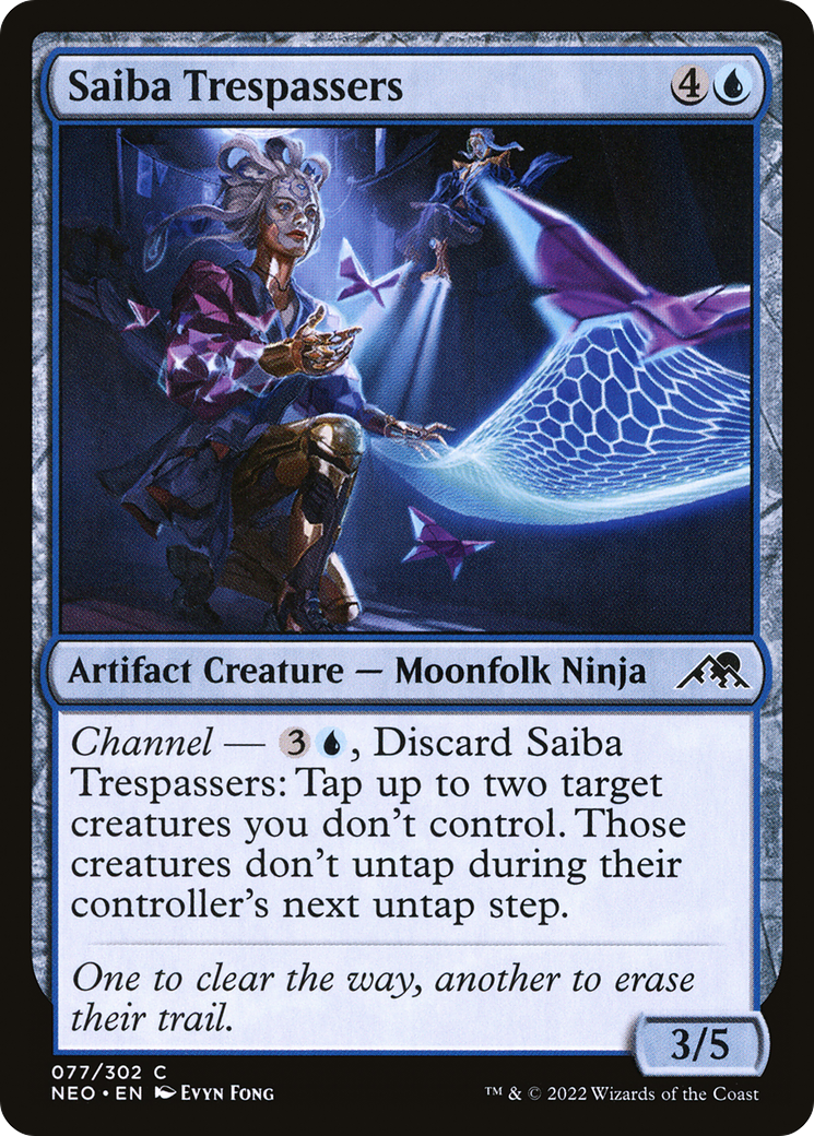 Image of Saiba Trespassers (NEO-077) - Kamigawa: Neon Dynasty Foil