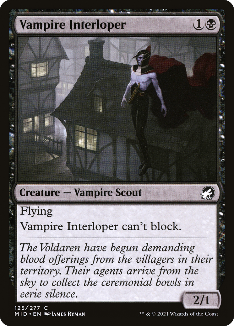 Image of Vampire Interloper (MID-125) - Innistrad: Midnight Hunt Foil