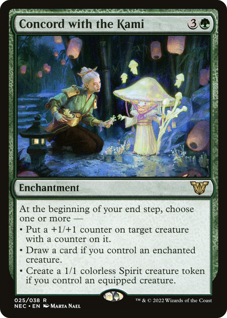 Image of Concord with the Kami (NEC-025) - Neon Dynasty Commander