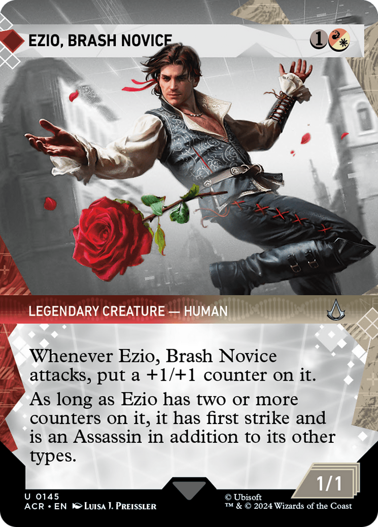 Image of Ezio, Brash Novice (Showcase) (ACR-145) - Assassin's Creed: (Showcase) (Borderless) Foil