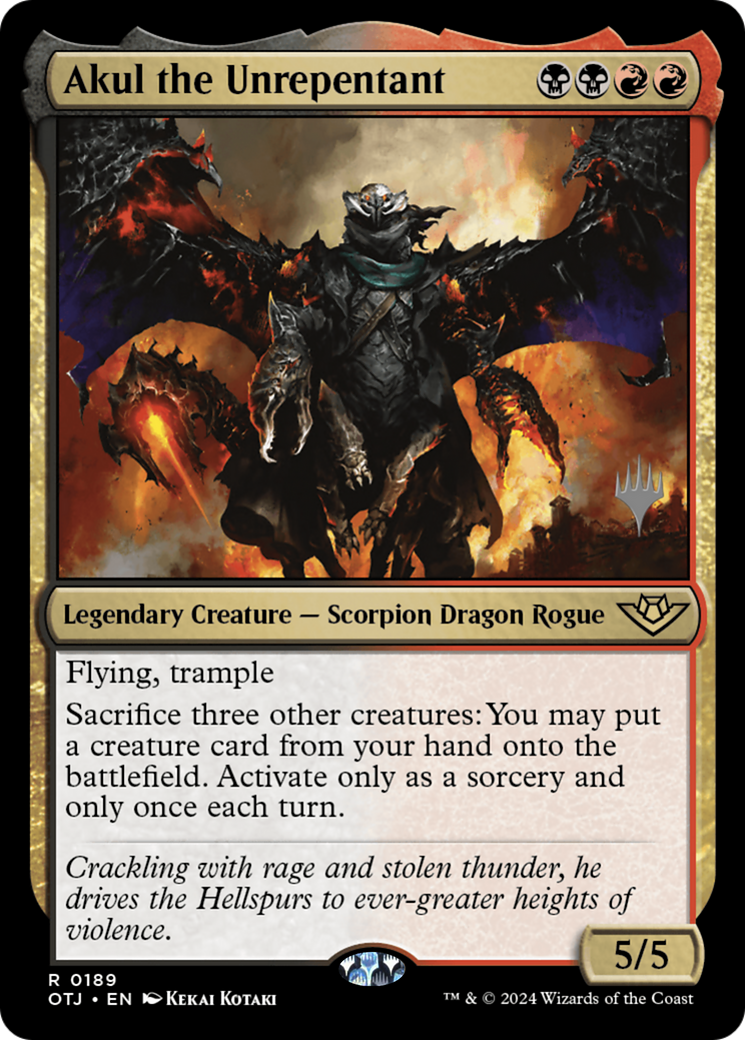 Image of Akul the Unrepentant (PPOTJ-189) - Outlaws of Thunder Junction Promos Foil