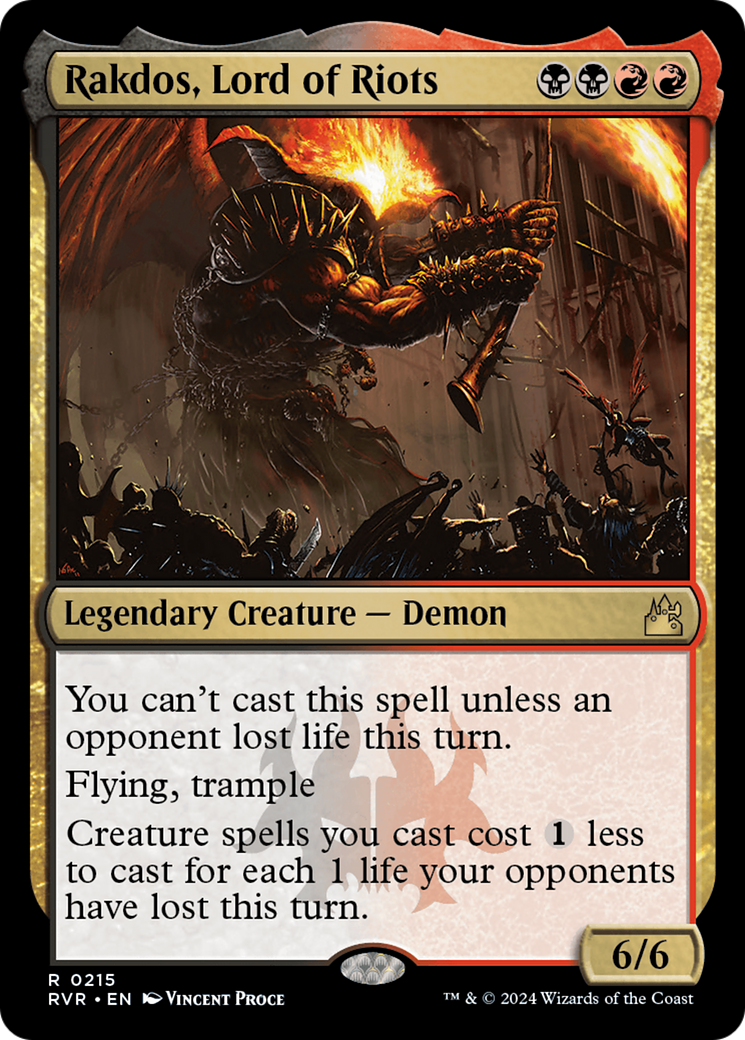Image of Rakdos, Lord of Riots (RVR-215) - Ravnica Remastered Foil