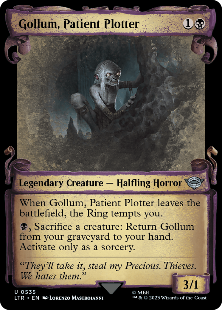 Image of Gollum, Patient Plotter (Showcase Scrolls) (LTR-535) - The Lord of the Rings: Tales of Middle-earth: (Showcase)