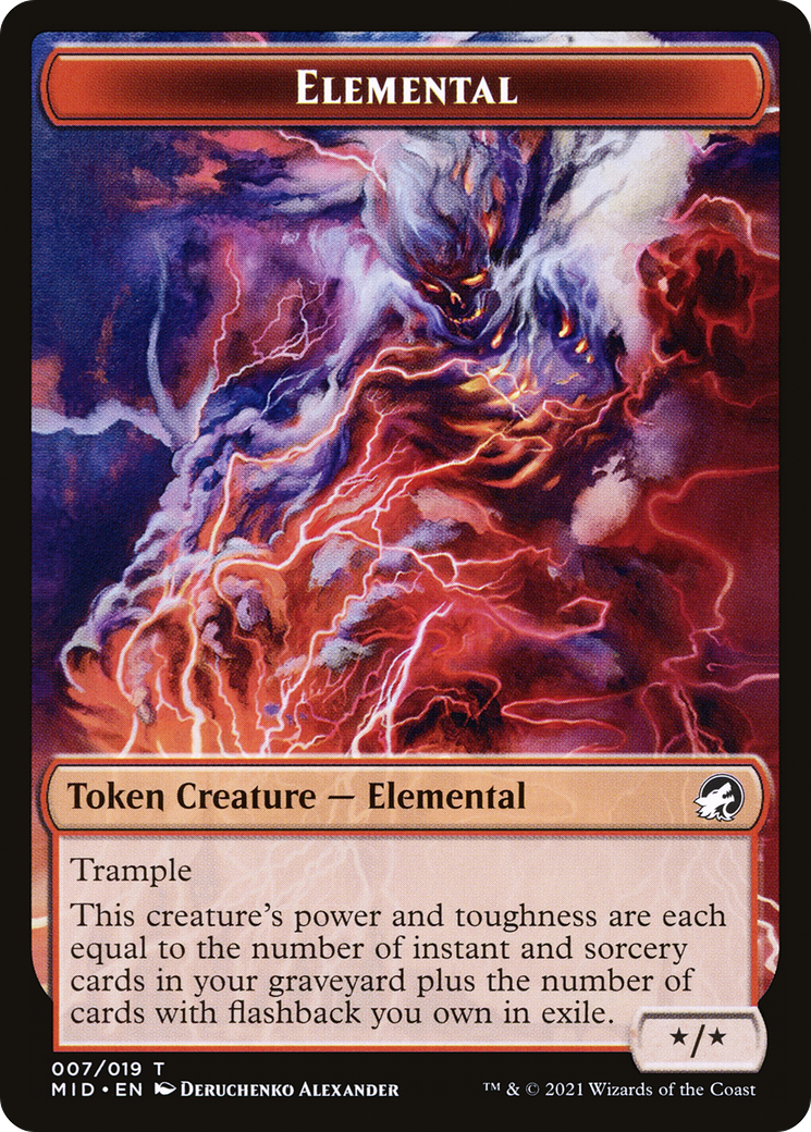 Image of Elemental (TMID-007) - Innistrad: Midnight Hunt Tokens