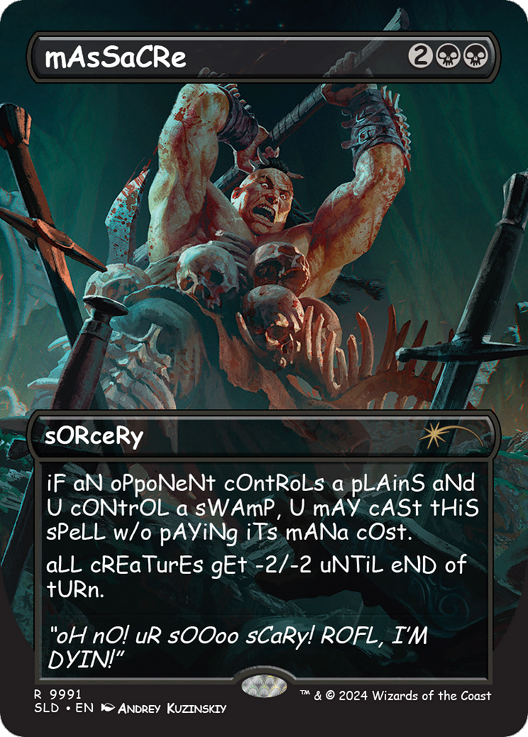 Image of mAsSaCRe (SLD-9991) - Secret Lair Drop (Borderless) Foil