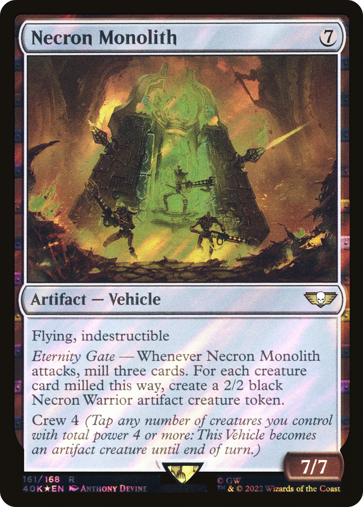 Image of Necron Monolith (Surge Foil) (40K-161) - Warhammer 40,000 Commander Foil