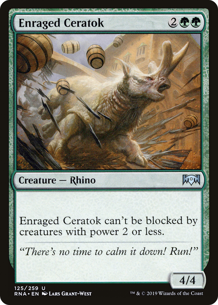 Image of Enraged Ceratok (RNA-125) - Ravnica Allegiance