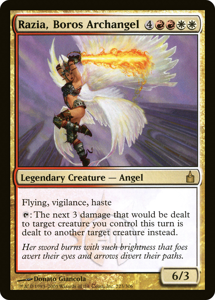 Image of Razia, Boros Archangel (RAV-223) - Ravnica: City of Guilds Foil
