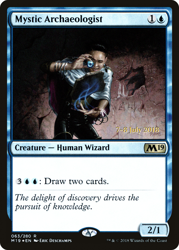 Image of Mystic Archaeologist (PRE-63S) - Core Set 2019 Promos Foil