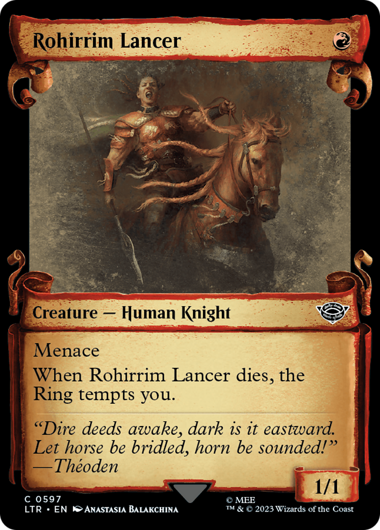Image of Rohirrim Lancer (Showcase Scrolls) (LTR-597) - The Lord of the Rings: Tales of Middle-earth: (Showcase)