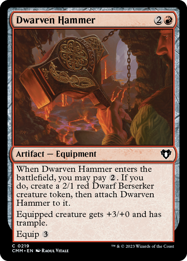 Image of Dwarven Hammer (CMM-219) - Commander Masters Foil
