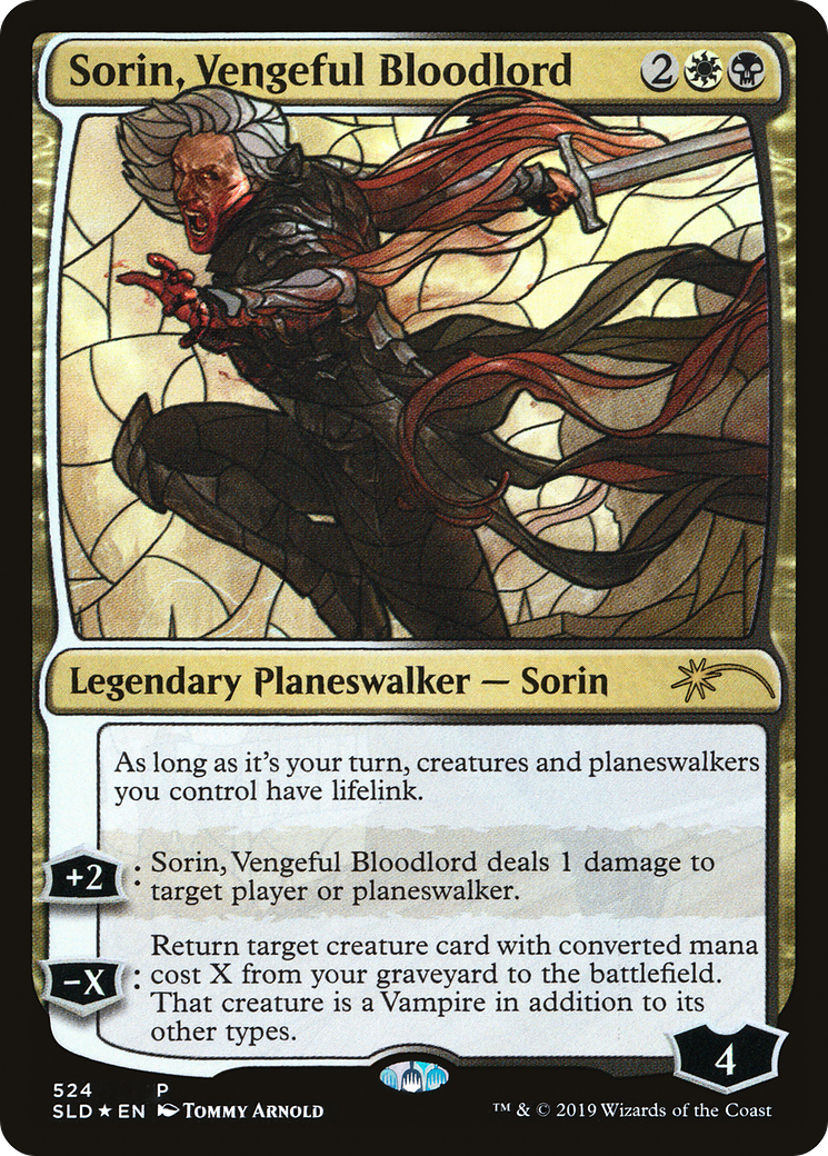 Image of Sorin, Vengeful Bloodlord (Stained Glass) (SLD-524) - Secret Lair Drop Foil
