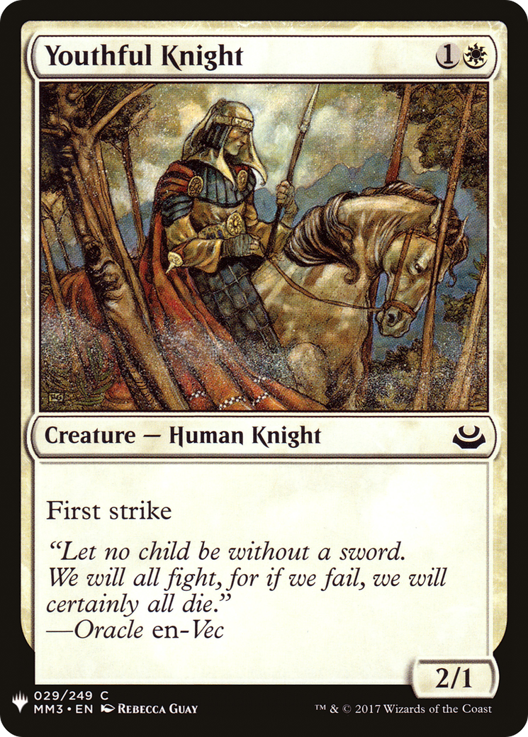 Image of Youthful Knight (LIST-MM3-29) - The List