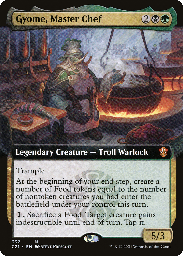 Image of Gyome, Master Chef (Extended Art) (C21-332) - Commander 2021: (Extended Art)