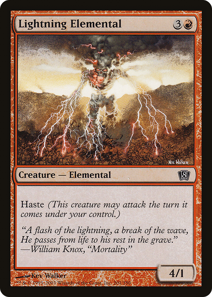 Image of Lightning Elemental (8ED-201) - 8th Edition Foil