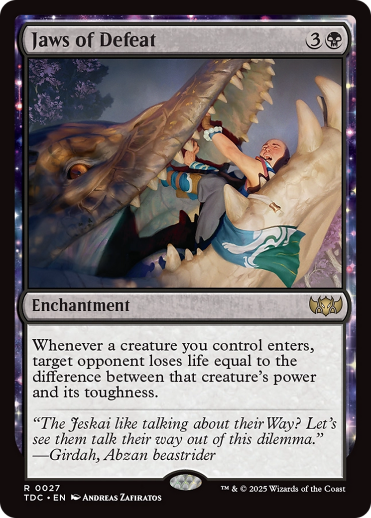 Image of Jaws of Defeat (TDC-027) - Commander: Tarkir: Dragonstorm: (enchantment)