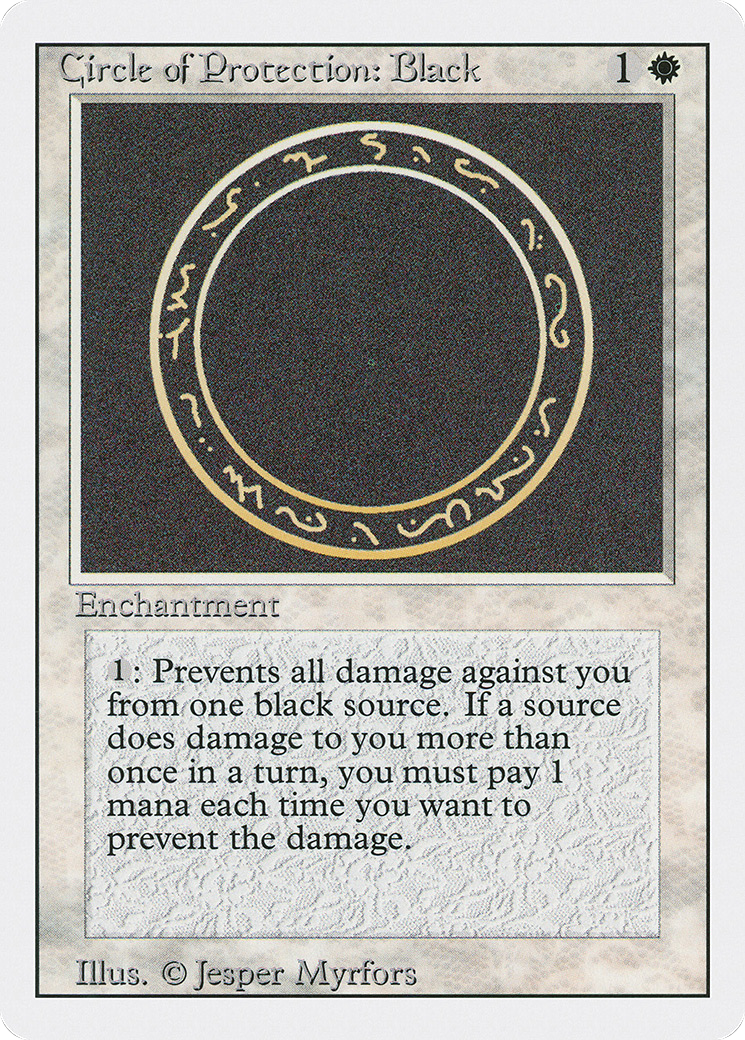 Image of Circle of Protection: Black (3ED-) - Revised Edition