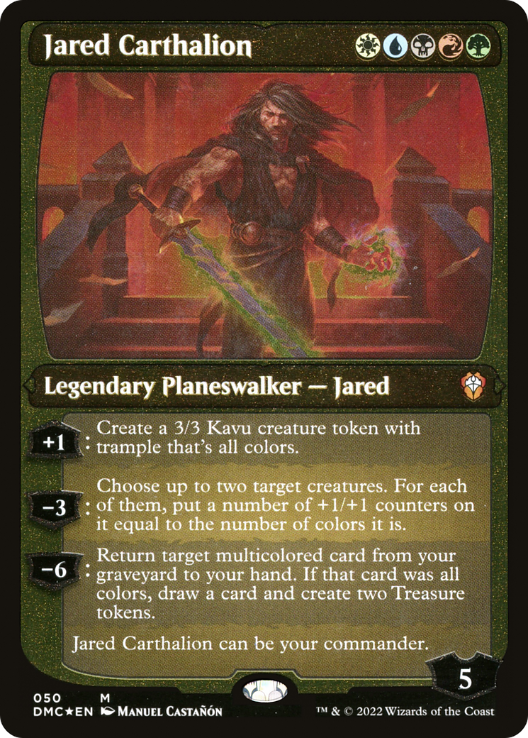 Image of Jared Carthalion (DMC-050) - Dominaria United Commander Etched Foil