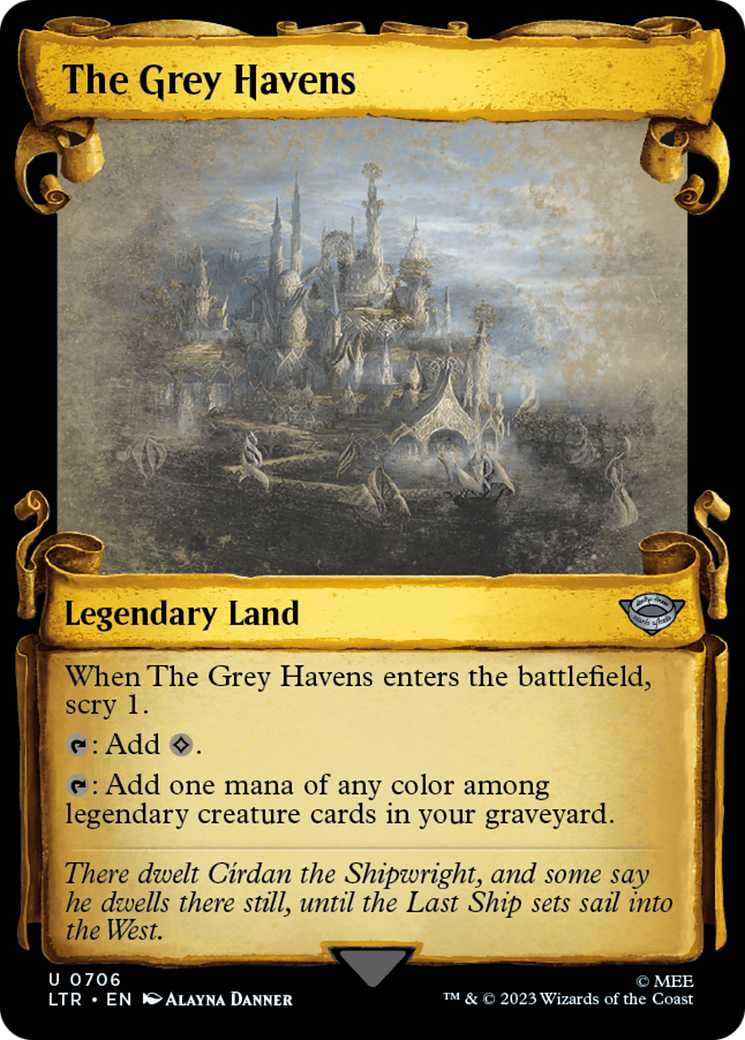 Image of The Grey Havens (Showcase Scrolls) (LTR-706) - The Lord of the Rings: Tales of Middle-earth: (Showcase)