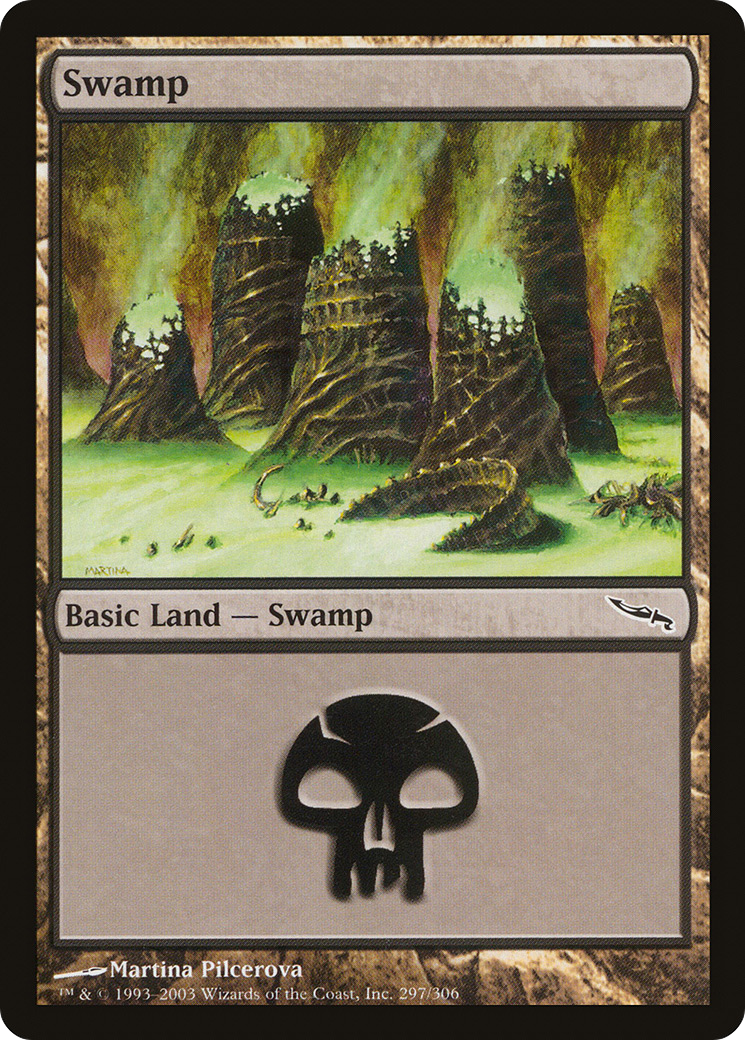 Image of Swamp (297) (MRD-297) - Mirrodin Foil
