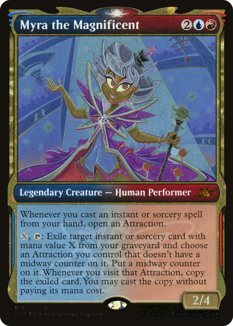 Image of Myra the Magnificent (Showcase) (Galaxy Foil) (UNF-518) - Unfinity: (Showcase) Foil