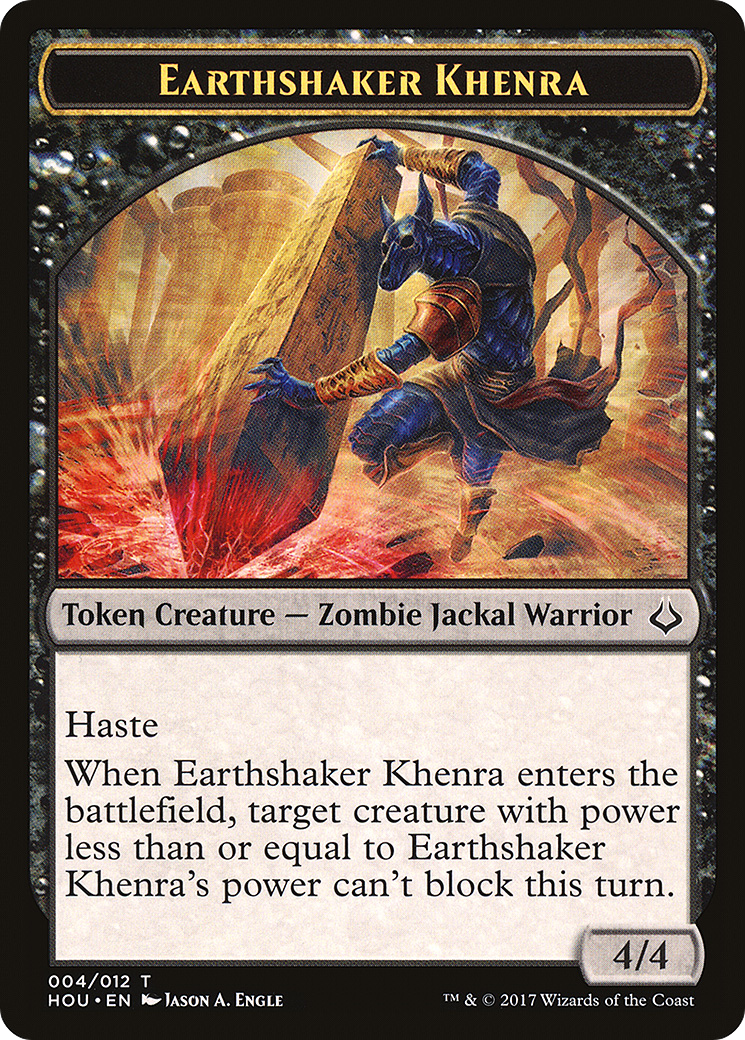 Image of Earthshaker Khenra Token (HOU-004) - Hour of Devastation Tokens