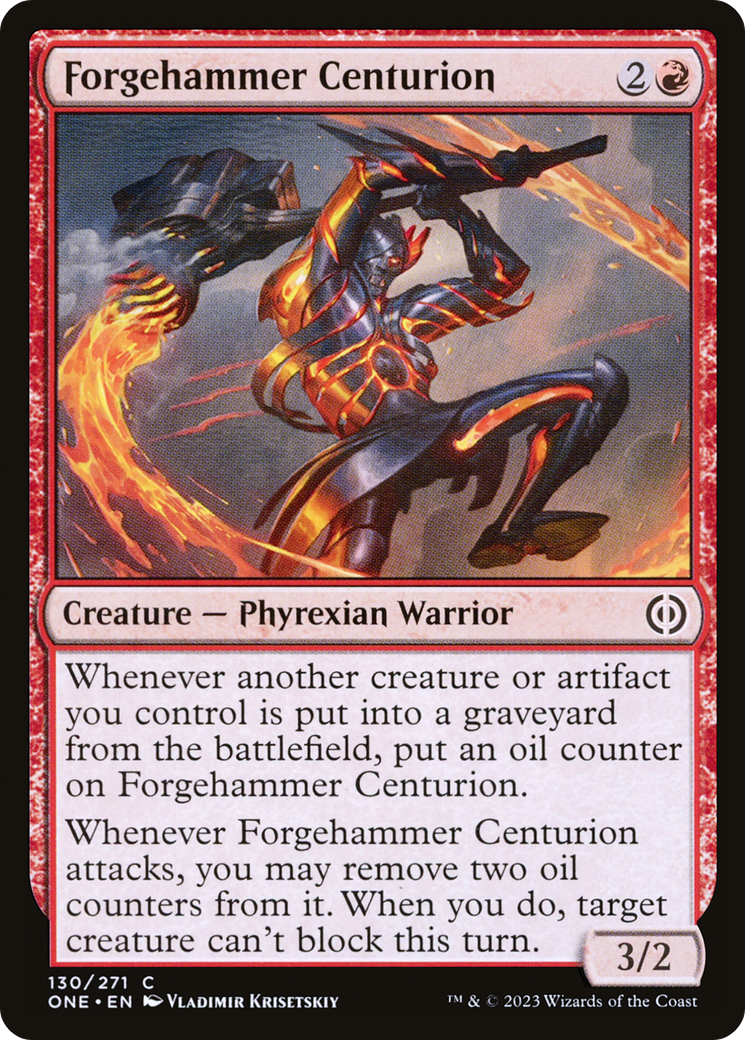 Image of Forgehammer Centurion (ONE-130) - Phyrexia: All Will Be One Foil