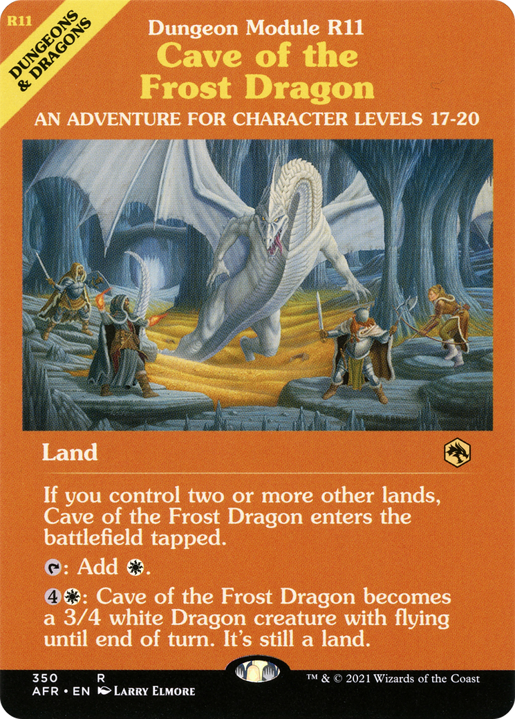 Image of Cave of the Frost Dragon (Dungeon Module) (AFR-350) - Adventures in the Forgotten Realms: (Showcase) Foil