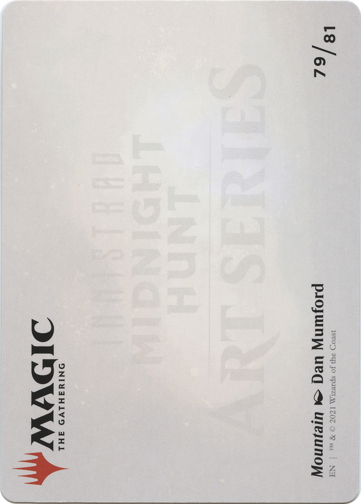 Image of Mountain // Mountain (AMID-079) - Midnight Hunt Art Series (Borderless) Foil