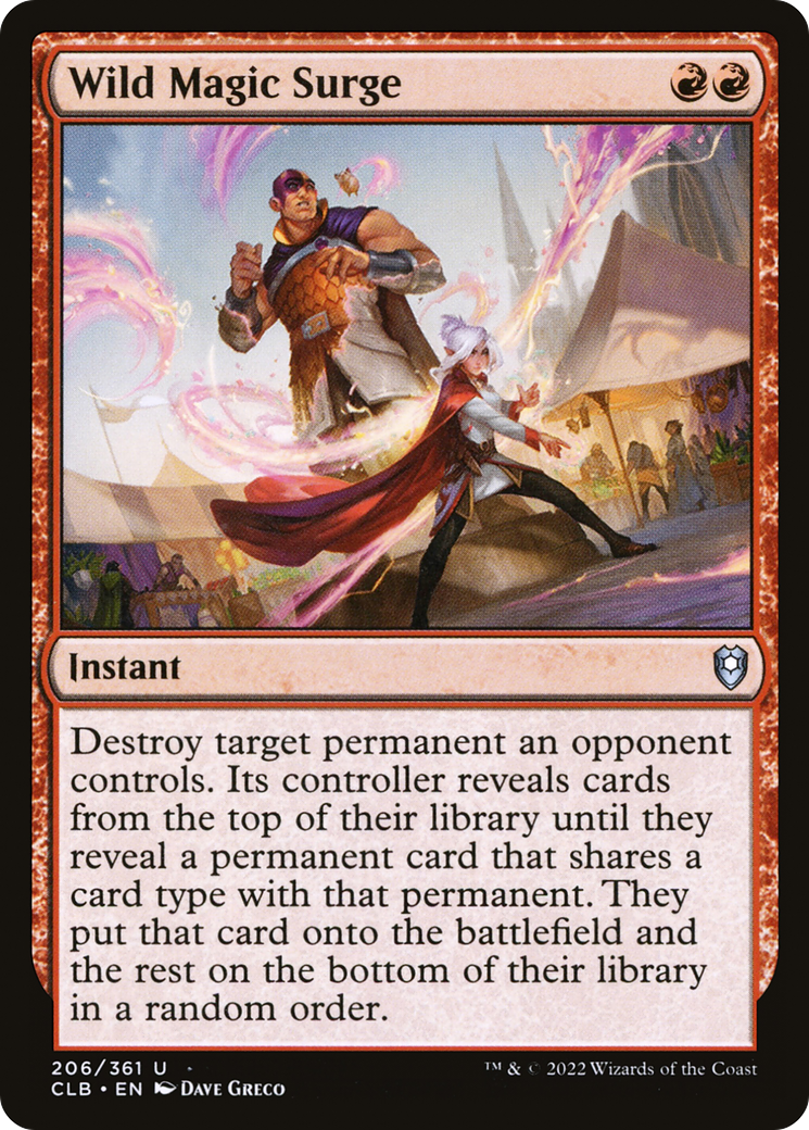 Image of Wild Magic Surge (CLB-206) - Commander Legends: Battle for Baldur's Gate Foil