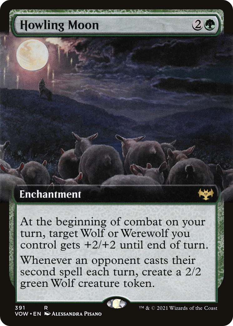 Image of Howling Moon (Extended Art) (VOW-391) - Innistrad: Crimson Vow: (Extended Art)