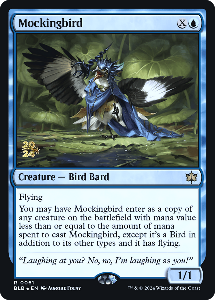 Image of Mockingbird (PRE-061) - Bloomburrow Promos Foil