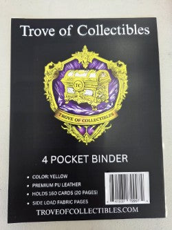 Image of TroveOfCollectibles 4 Pocket Binder Yellow