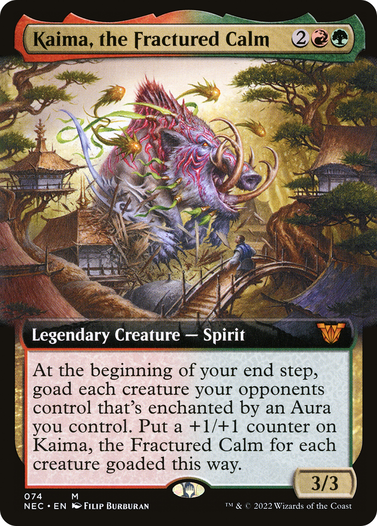 Image of Kaima, the Fractured Calm (Extended Art) (NEC-074) - Neon Dynasty Commander: (Extended Art)