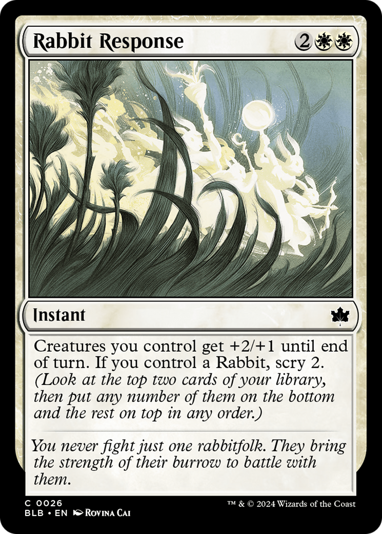 Image of Rabbit Response (BLB-026) - Bloomburrow Foil