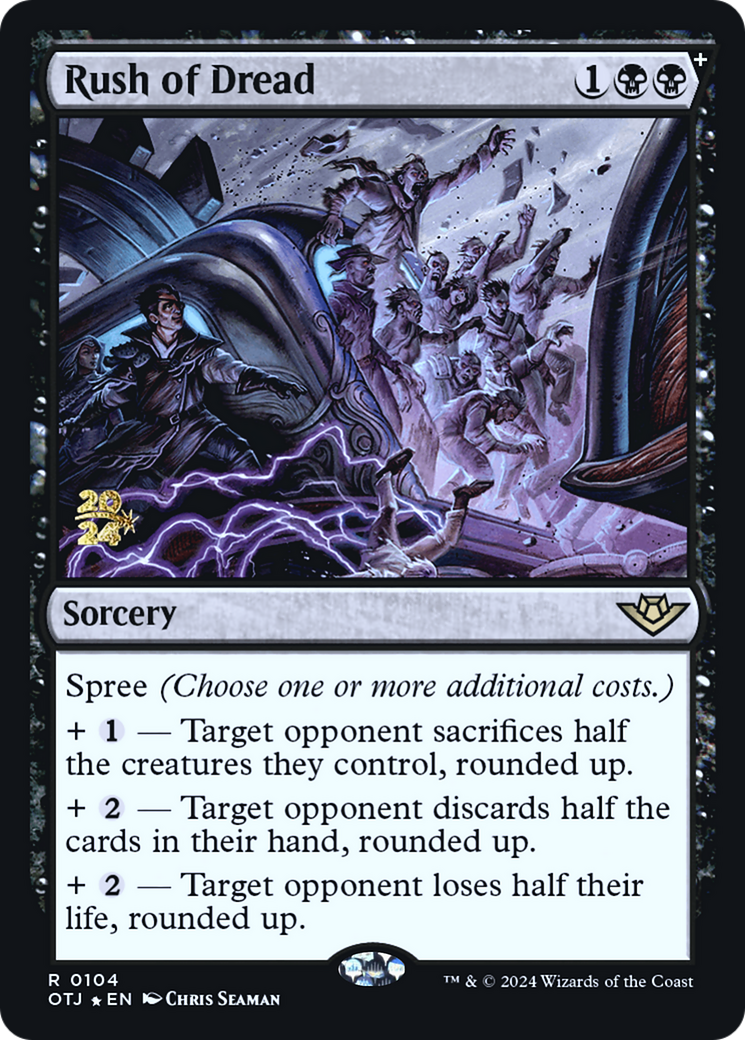 Image of Rush of Dread (PRE-104) - Outlaws of Thunder Junction Promos Foil