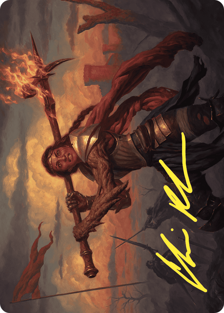 Image of Imodane, the Pyrohammer // Imodane, the Pyrohammer (AWOE-018) - Wilds of Eldraine Art Series (Borderless) Foil