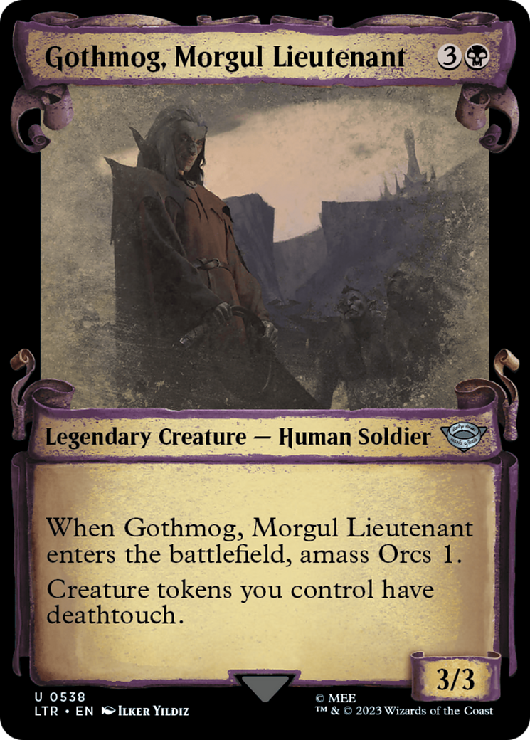 Image of Gothmog, Morgul Lieutenant (Showcase Scrolls) (LTR-538) - The Lord of the Rings: Tales of Middle-earth: (Showcase) Foil