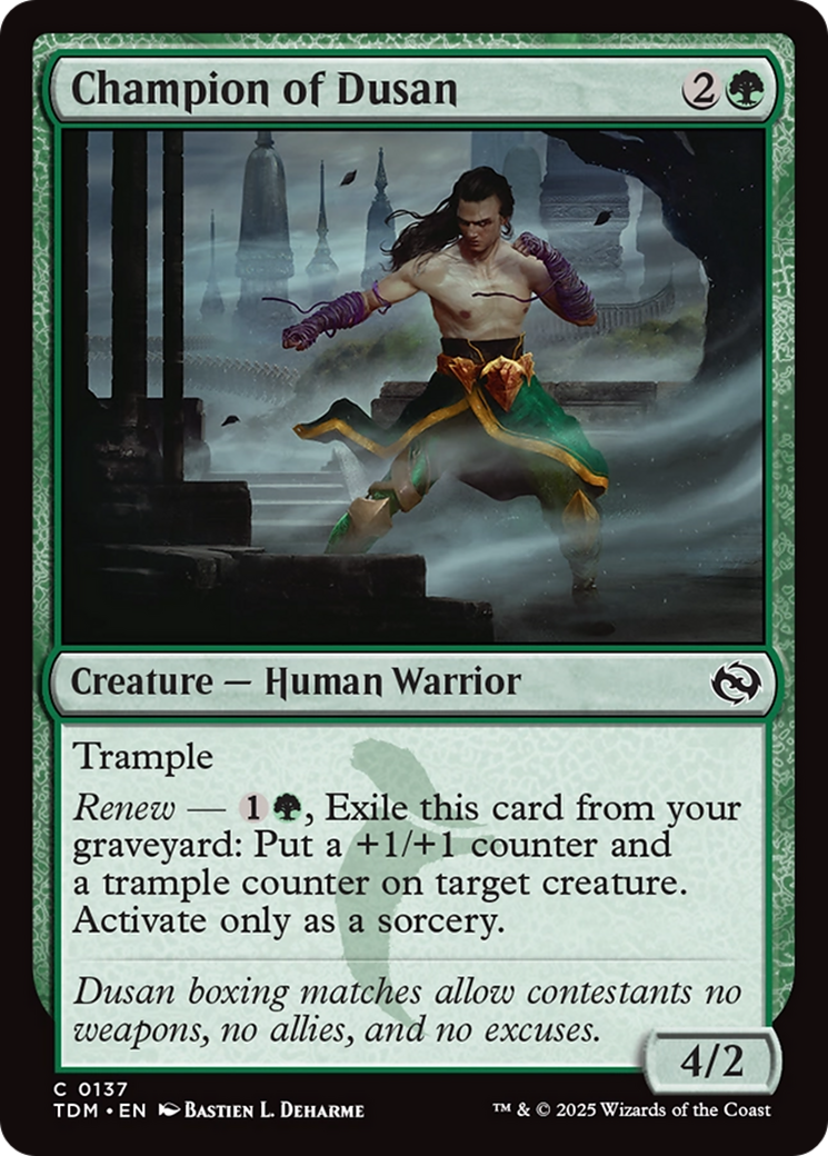 Image of Champion of Dusan (TDM-137) - Tarkir: Dragonstorm Foil