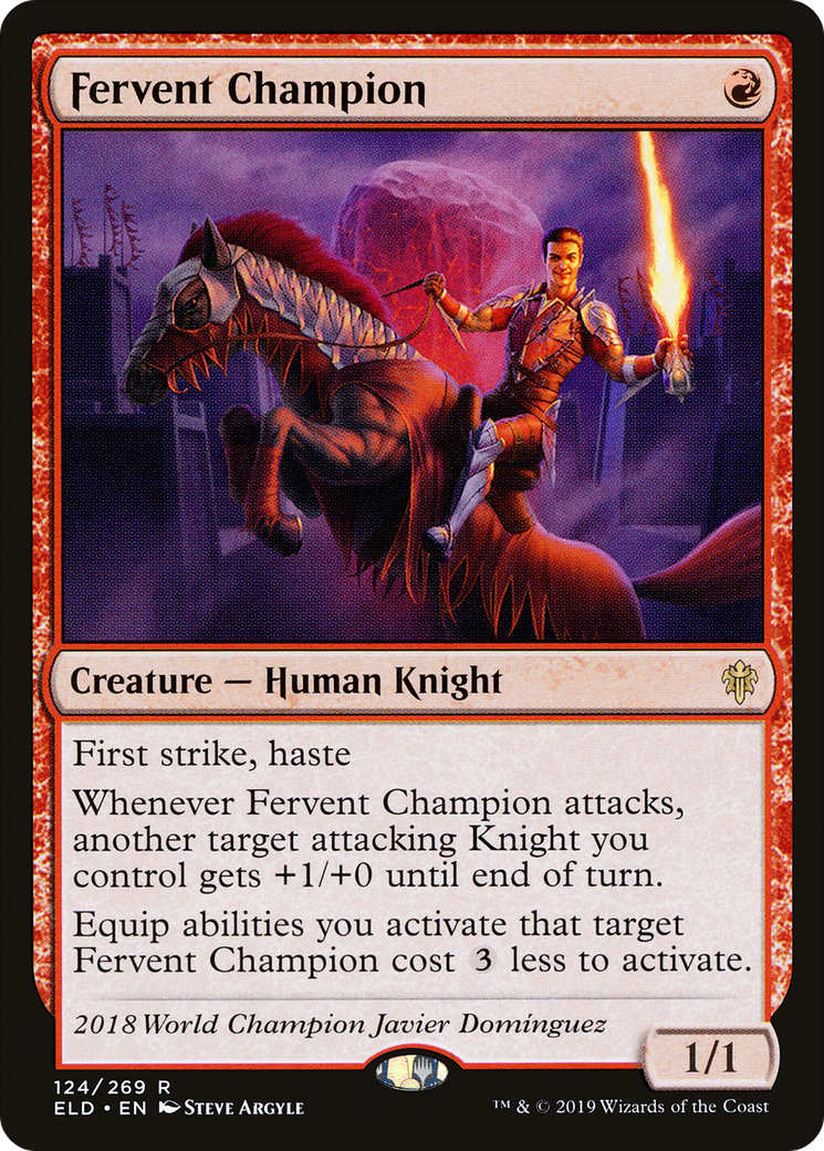 Image of Fervent Champion (ELD-124) - Throne of Eldraine Foil