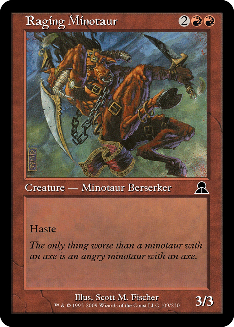 Image of Raging Minotaur (ME3-109) - Masters Edition III Foil