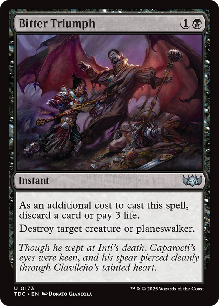 Image of Bitter Triumph (TDC-173) - Commander: Tarkir: Dragonstorm